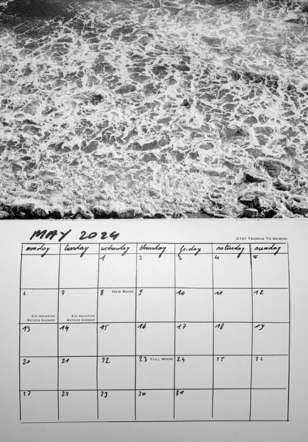 Calendar 2024 TideScape by Pieter Dedoncker - sample month May